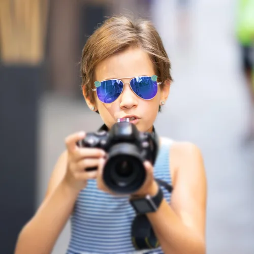 Miniatura 5 de FEISEDY Lentes de sol polarizados para niños, lentes de piloto clásicos para niñas y niños, B4062 (edad 2-10)