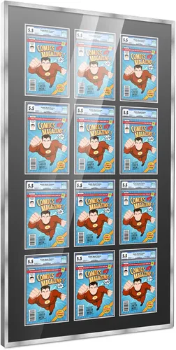 Miniatura 14 de Marco de cómic con paspartú para 8 CGC, CBCS o PGX Graded Comics - Marco de cómic blanco para cómics de 8.125 x 13 pulgadas Marco blanco