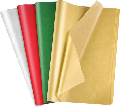 Miniatura 8 de MIAHART 60 hojas de papel de seda de Navidad de 19.7 x 13.8 in, papel de regalo de Navidad para bricolaje y manualidades, bolsas de regalo