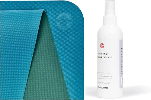 Miniatura 9 de Manduka Begin Yoga Mat 68" - 5mm de acolchado Cómoda, ligera y reversible con raya de alineación Económica 68 x 24 pulgadas