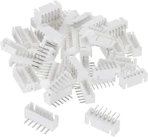 Miniatura 9 de MECCANIXITY Conector de 0.100 in, adaptador macho de 4 pines, cabezal de clavija de ángulo recto, enchufe blanco para conexión de cable a placa
