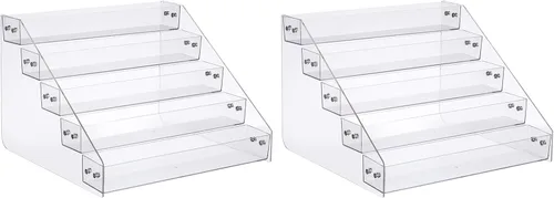 Miniatura 8 de Estante de especias acrílico de varios niveles, estante organizador de condimentos para encimera, gabinete, despensa, almacenamiento de cocina - 5 1