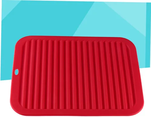 Miniatura 5 de Alfombrillas de secado de platos para mesa de comedor, alfombrilla de silicona, bandeja de drenaje, almohadilla de drenaje, almohadilla