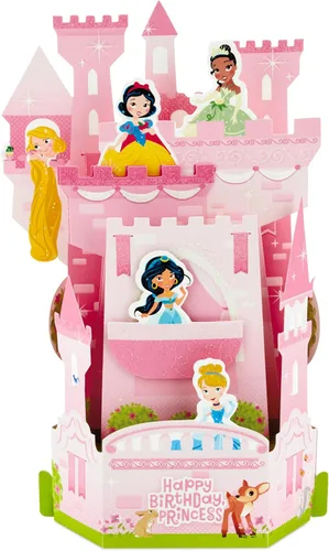 Miniatura 2 de Hallmark Paper Wonder - Tarjeta de cumpleaños desplegable de princesa de Disney para niños (castillo)