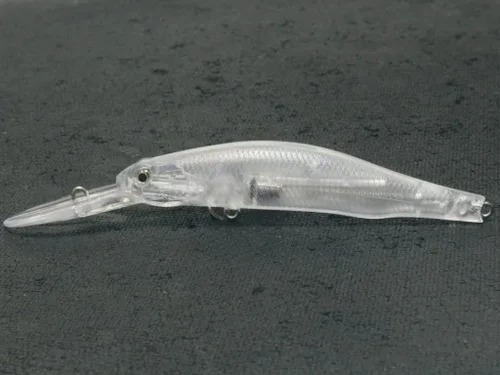 10 Señuelo en Blanco sin Pintar Minnow Crankbait de Agua Superior sin Labios Jerkbait Señuelos de Pesca UPM760P10