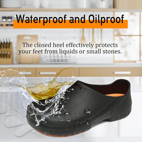 Miniatura 3 de Zapatos de chef para hombre, zapatos para cocina, zapatos de trabajo antideslizantes para mujer, zuecos cómodos para enfermera, zapatos de cocodrilo