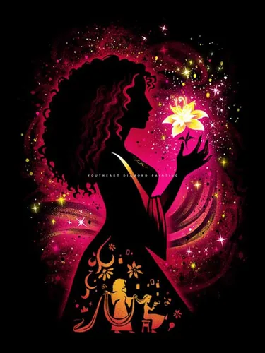 Miniatura 35 de Youtheart Pintura con diamantes, arte de diamantes de princesa, kit de bordado de punto de cruz de taladro completo 5D, decoración de pared de AR18