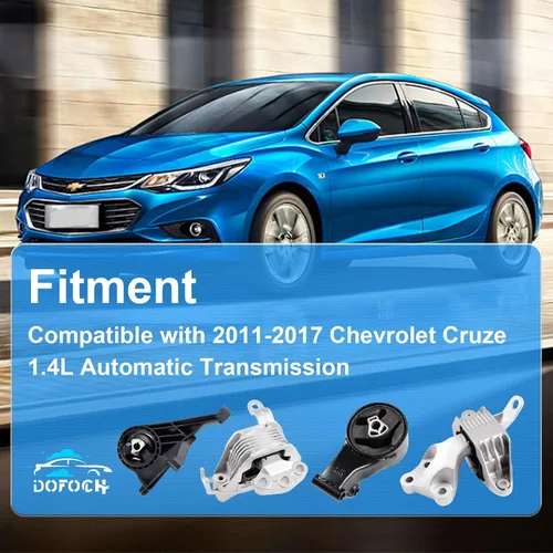 Miniatura 3 de Juego de montaje de motor y montaje de transmisión compatible con Chevrolet Cruze 2011-2017 1.4L transmisión automática Paquete de 4 reemplazos #