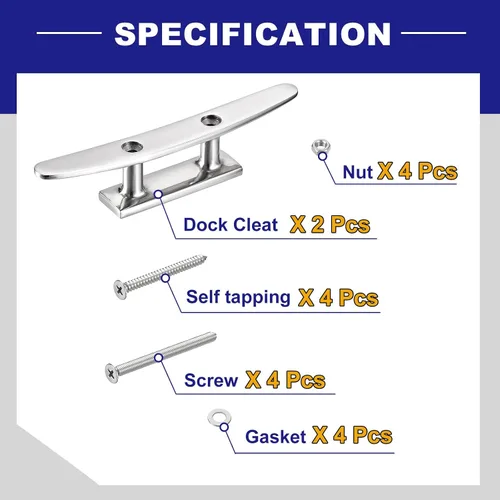 Miniatura 6 de uxcell Boat Cleat Open Base, 316 Stainless Steel Dock Cleat for Kayak Boat