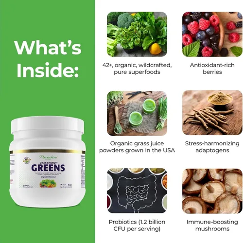 Miniatura 4 de Paradise Herbs Paquete antioxidante Maqui Berry + ORAC Energy Greens