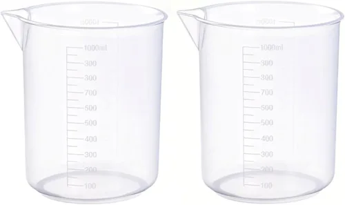 Miniatura 13 de 6 vasos de plástico de laboratorio de 3.4 fl oz, tazas medidoras transparentes con escala graduada y boquilla de vertido para experimentos