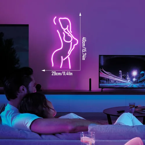 Miniatura 5 de Letreros de neón para dama regulables, letreros de neón LED para dama, letrero decorativo, luces de neón para mujeres para dormitorio, bar, cueva