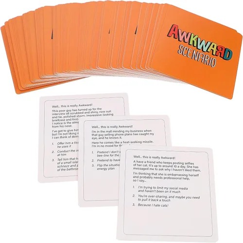 Miniatura 6 de TDC Games Juego de cartas incómodo - Un divertido juego de fiesta - Aprende cómo tus amigos y familiares manejan situaciones incómodas
