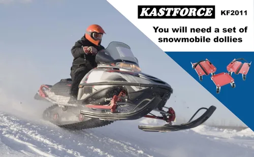 Miniatura 5 de Juego de rodillos para motos de nieve que soporta hasta 1500 libras con correas resistentes que se fijan firmemente en los esquís KF2011