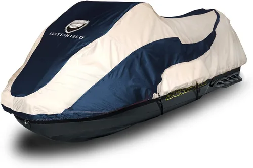 EliteShield Funda para Jet Ski Remolcable, Cubierta PWC de Poliéster 600D Teñido en Solución de Grado Marino Resistente e Impermeable, Se Adapta de