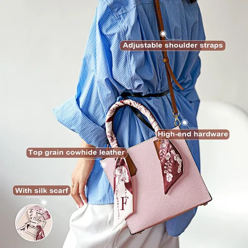 Miniatura 3 de POPSEWING Mini bolso de mano de cuero de grano superior, kit de bricolaje, bolsa de hombro cruzada con kits de costura para mujeres y niñas, kit