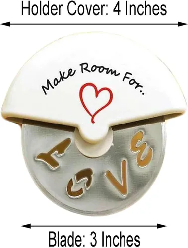 Cortador de pizza Efavormart Make Room for Love en una bonita caja de regalo, lote de 25