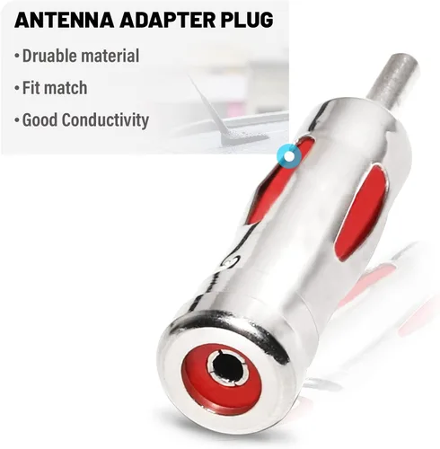 Miniatura 4 de RED WOLF Adaptador de antena de radio de coche, conector ISO a DIN, actualización de antena de fábrica para reemplazo estéreo de radio del mercado