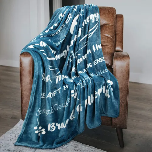 Miniatura 10 de MACEVIA Regalos para el cáncer de mama para mujeres, manta reversible de forro polar Sherpa para curación, súper suave y cálida, regalo
