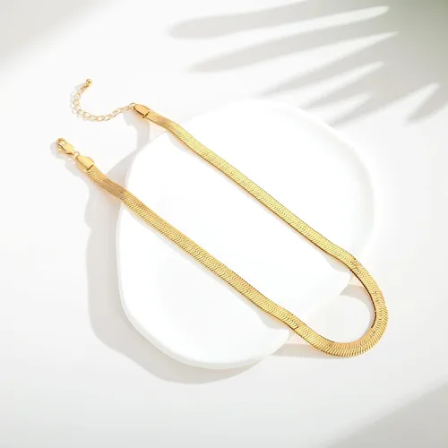 Miniatura 4 de LILIE&WHITE Collar de espiga de cadena de serpiente fina y gruesa cadena de serpiente para mujer