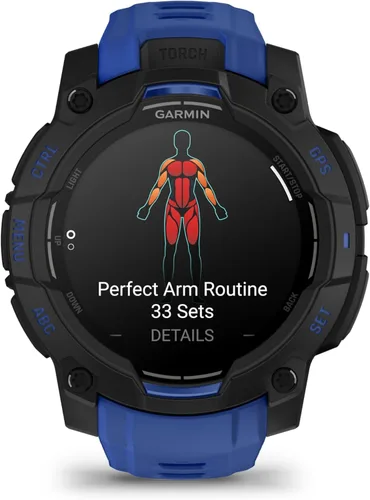 Miniatura 4 de Garmin Instinct® 3 – 45 mm, pantalla AMOLED, reloj inteligente GPS resistente para exteriores, linterna incorporada, colección Supernova Edición