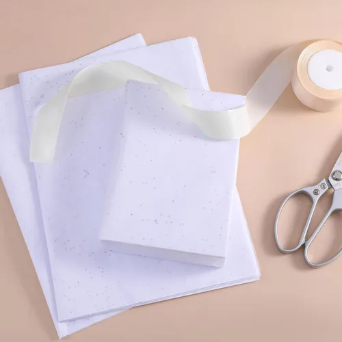 Miniatura 6 de SUNCOLOR 120 hojas de papel de seda blanco de 20 x 14 pulgadas para bolsas de regalo, papel de seda con purpurina para manualidades