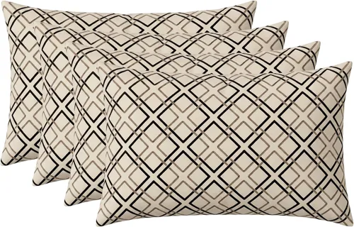 Miniatura 41 de RSH DECOR: Sunbrella - Juego de 4 almohadas lumbares, 20 x 12 pulgadas, tela de rendimiento resistente al agua y a la decoloración, fundas
