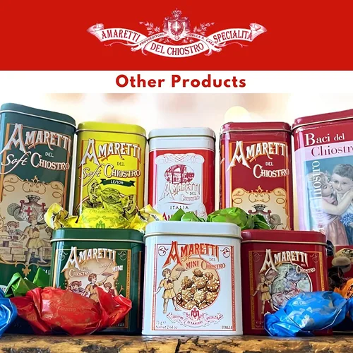 Miniatura 6 de Amaretti Chiostro di Sarrono Galletas crujientes – Snacks sin gluten – Lata de galletas italianas – Galletas gourmet tradicionales – Galletas