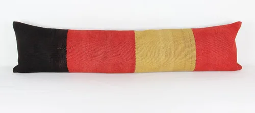 Miniatura 2 de Funda de almohada Kilim tamaño King de 12 x 47 pulgadas, hecha a mano, almohada lumbar oriental Kilim orgánica, funda de cojín decorativa oblonga