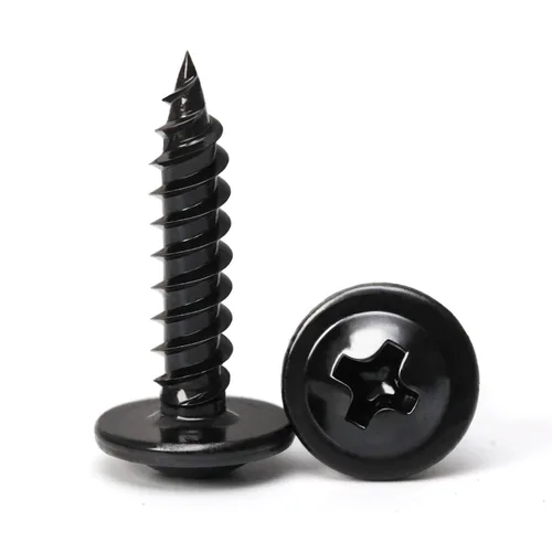 Miniatura 9 de (350 piezas) Tornillos para madera #8×5/8" de acero aleado estándar Phillips cabeza de brida autorroscantes rápidos por B1jounie YA plateado
