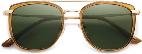 SOJOS Gafas de sol polarizadas cuadradas estilo aviador retro para mujeres y hombres, gafas de sol vintage para mujer, UV400 SJ2180