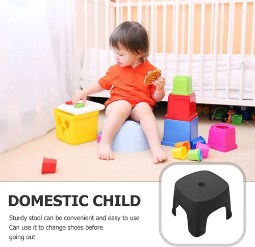 Miniatura 8 de Holibanna Taburete de plástico para baño para baño, taburete para baño, cambiador de zapatos, taburete de pesca para el hogar