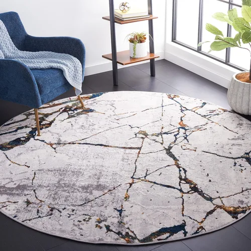 Miniatura 34 de SAFAVIEH Amelia Collection - Alfombra decorativa de 2 x 4 pies, gris y negro, diseño abstracto moderno, no desprende pelusa y de fácil cuidado