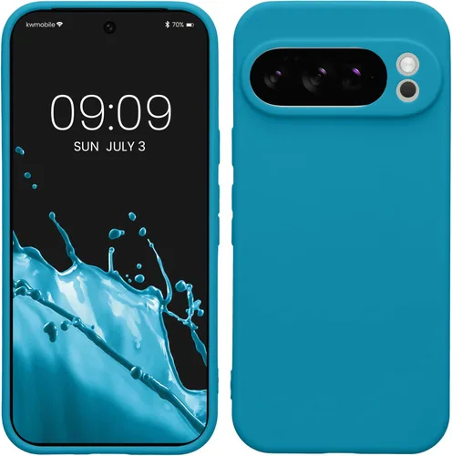 Miniatura 159 de kwmobile Funda compatible con Google Pixel 9 Pro - Funda protectora delgada de TPU para teléfono - Acabado mate suave - Negro mate