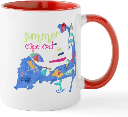 Miniatura 9 de CafePress Cute Cape Cod Map Mug 11 oz (325 ml) Ceramic Coffee Mug