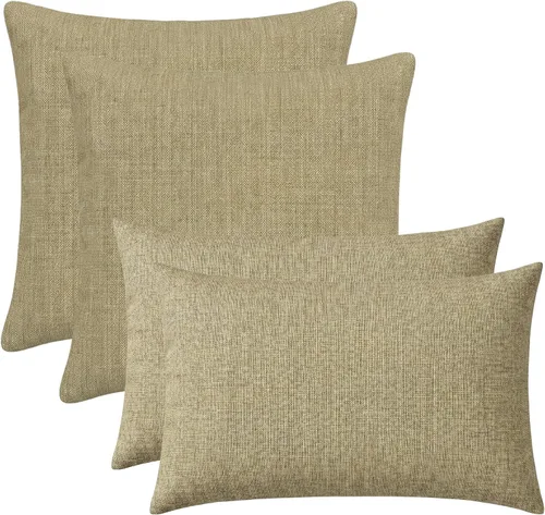 Miniatura 21 de RSH DECOR: Sunbrella Juego de 4 almohadas lumbares y cuadradas 20 x 12 pulgadas y 17 x 17 pulgadas Tela resistente al agua y a la decoloración