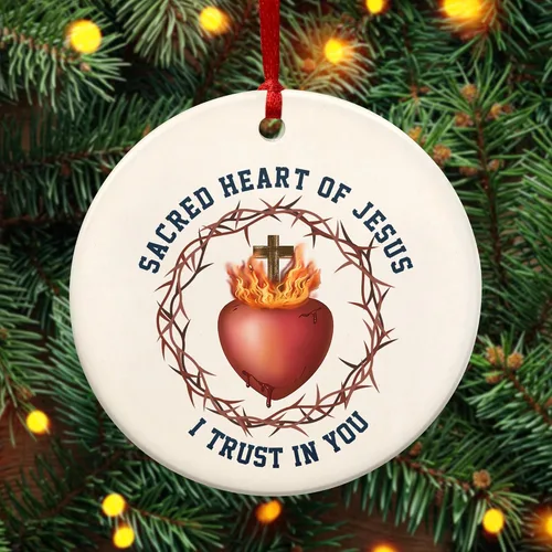 Miniatura 10 de FLAGWIX Regalos Cristianos de Navidad para Mujeres Fe - Adornos Acrílicos 2025 para Decoraciones de Árbol - Adorno de Cruz de Navidad, Regalos