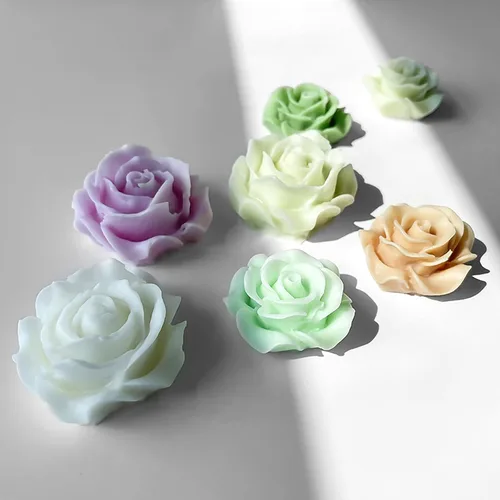 Miniatura 3 de Paquete de 2 moldes de flores florecientes de resina – Moldes de silicona de fundición de resina para decoración del hogar y fabricación de velas