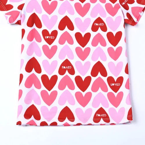 Miniatura 4 de QPANCY Pijamas de verano para niñas, conjuntos de pijamas de manga corta para dormir de verano