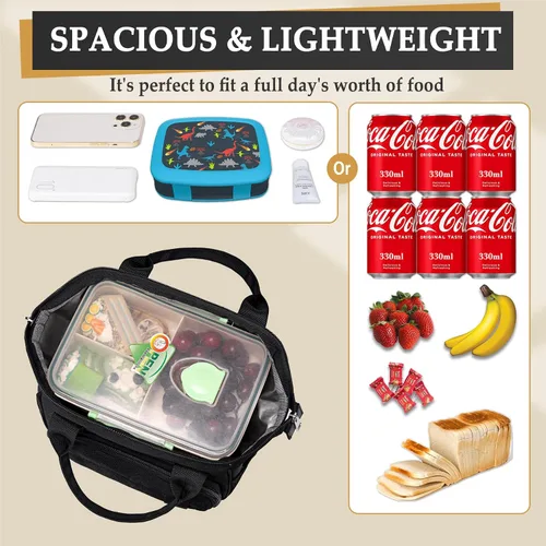 Miniatura 5 de TuErCao - Bolsa de almuerzo pequeña, ligera y aislada para mujer; para trabajo, portátil, suave enfriador para pícnic, viajes, viajes por carretera