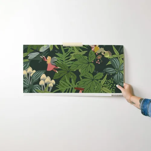 Miniatura 7 de Spoonflower Muestra de papel tapiz extraíble - Bosque de hadas del bosque extra grande rosa naturaleza niños caprichoso bebé personalizado
