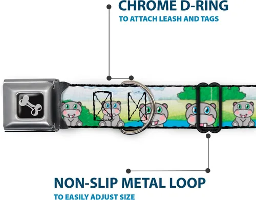 Miniatura 5 de Buckle Down "hipopótamo collares para perros., Varios