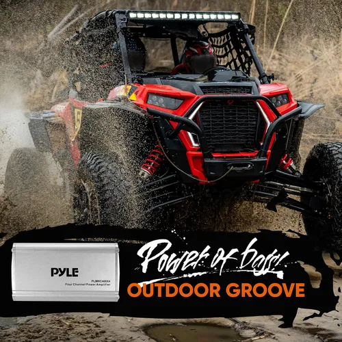 Miniatura 6 de Pyle Sistema de amplificador de audio resistente a la intemperie de 4 canales: puente máximo de 1200 W, estéreo de 800 W máximo diseñado para ATV