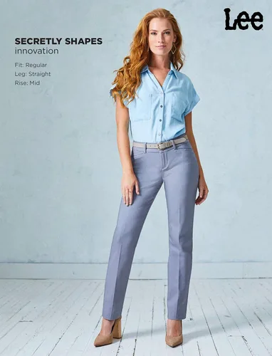 Miniatura 3 de Lee Secretly Shapes - Pantalones para mujer, de corte regular y pierna recta