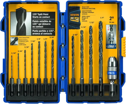 Miniatura 4 de IRWIN Tools 1881322 Impact Performance Series Broca de óxido negro de punta dividida de 135 grados, 10