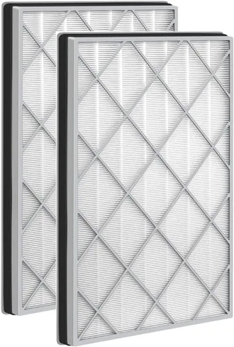 Nispira HE6FKPET Filtro de repuesto con carbón activado para purificador de aire Shark 6 ventiladores HE600 HE601 HE602 3 en 1 HEPA, paquete de 2