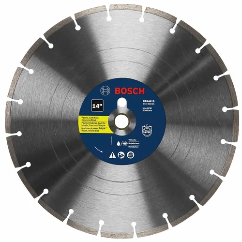 Miniatura 17 de BOSCH DB1241S Hoja de diamante de borde segmentado estándar de 12 pulgadas con eje de 1 pulgada para aplicaciones universales de corte tosco