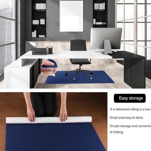 Miniatura 2 de Tapete para silla de oficina para sillas con ruedas, tapete antideslizante para silla de escritorio de oficina para pisos de madera dura, protector