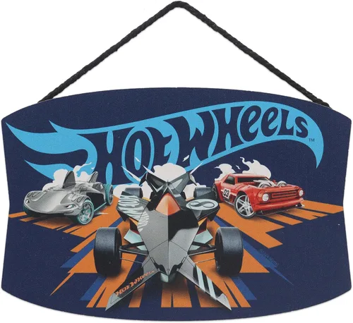Miniatura 8 de Mattel Hot Wheels - Cartel de metal colgante para pista de carreras de acción, divertida decoración de pared de Hot Wheels para dormitorio de niños