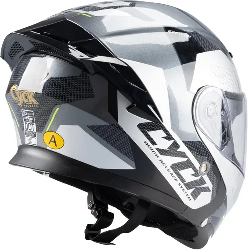 Casco integral para hombres y mujeres adultos con protector solar ahumado Una carrera gris brillante